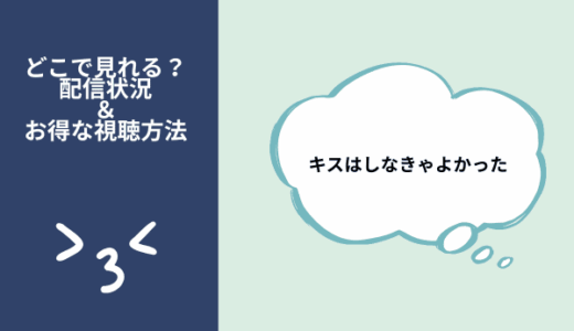 韓国ドラマ『キスはしなきゃよかった』の配信はどこで見れる？Netflixや楽天Vikiなど調査！視聴方法を紹介