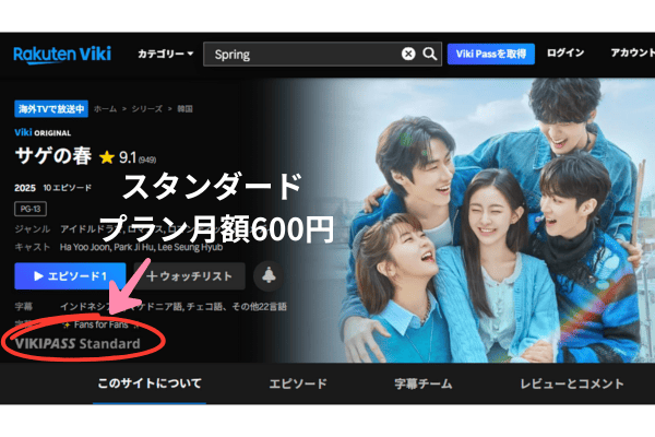 楽天Viki四季の春 配信中